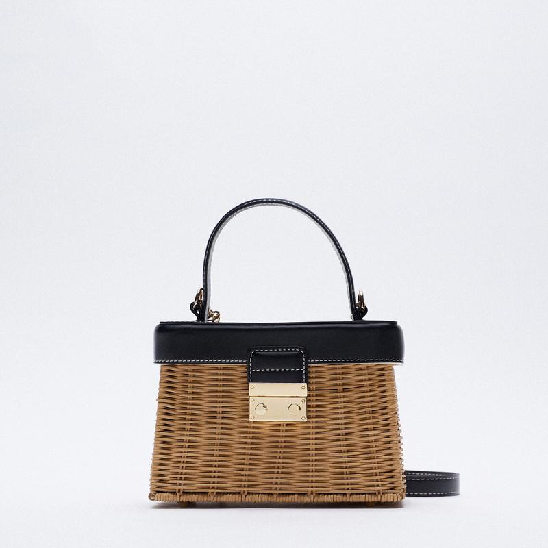 

Evening Bags Vintage Woven Rattan Bag Flip Box Hand-Held Crossbody Casual Straw Shoulder Beach Handbags Handmade Messenger Clutch