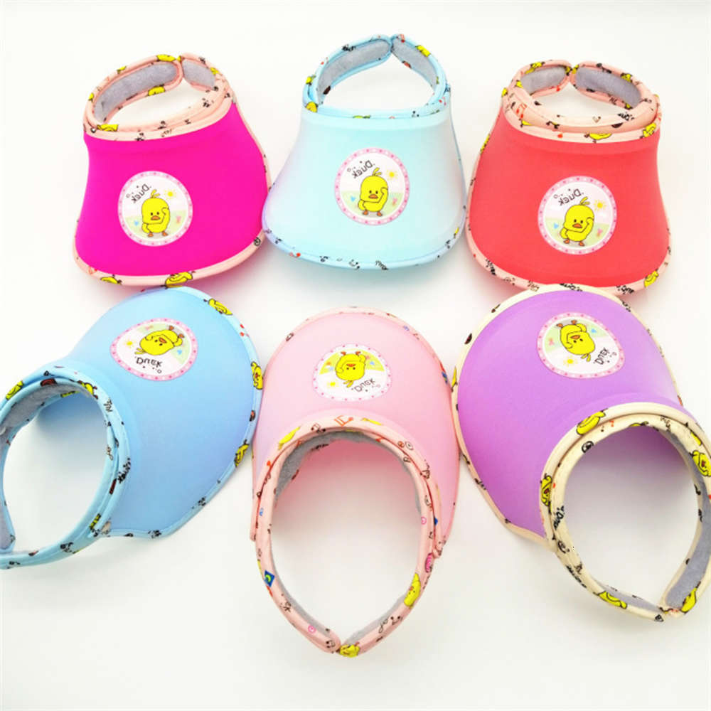 

Sun hat for children Summer children's boy girl Baby Sun empty top ultraviolet cartoon Hat, Yellow