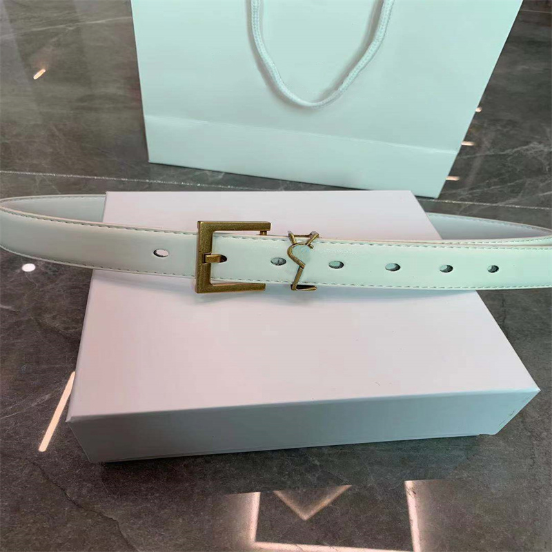 

Women Designer Casual Belt Fashion Designers Gold Buckle Genuine Leather Waistband Men Classic Belts Width 2.8cm Girdle Box 21080501ZY