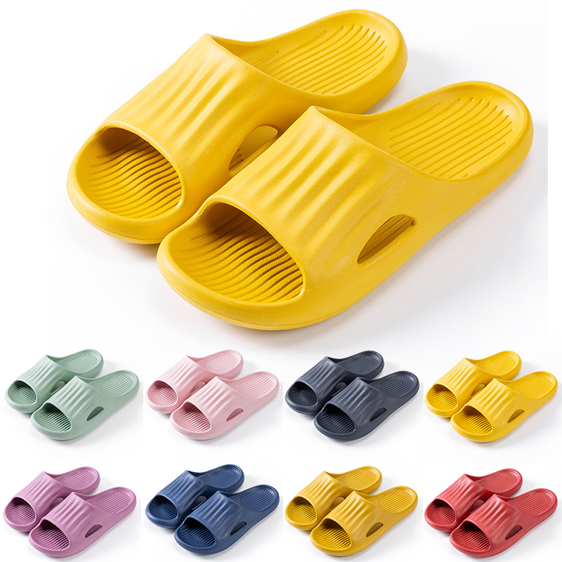 

2021 Non-Brand mens women slippers shoes red Lemon yellow green pink purple blue men slipper bathroom wading shoe 36-45, Item #1