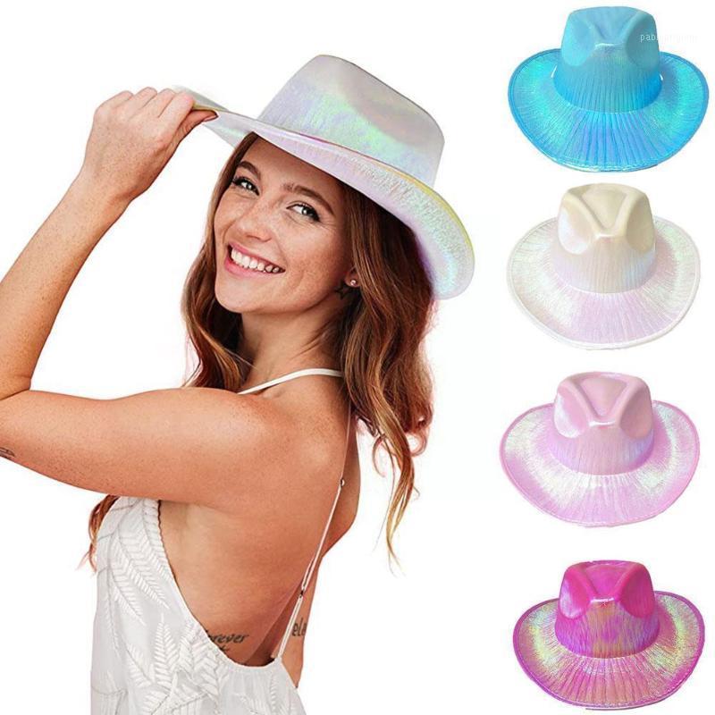 

Berets Halloween Magic Color Cowboy Hat With Pearlescent Big Style Composite Brim Western Stereotyped I3q2, 58-60cm red