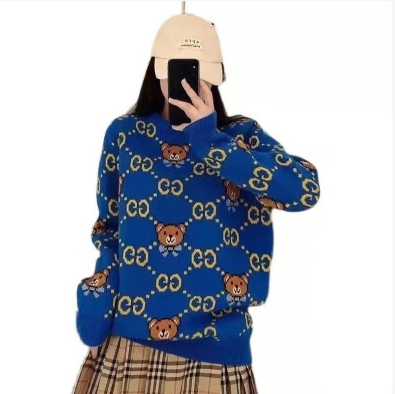 

Top Quality Autumn Winter Women's Knitted Sweater O-Neck Sweatshirts with Letters for Women Hip Hop Hoodies Black White, 01