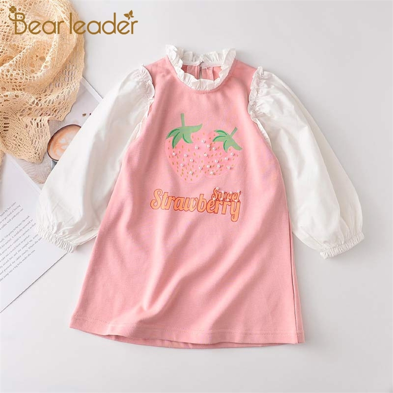 

Girls Casual Dress Fashion Girl Party Cute Dresses Stawberry Pearl Sweet Costumes Outfits Clothing 2 7Y 210429, Ah947blue