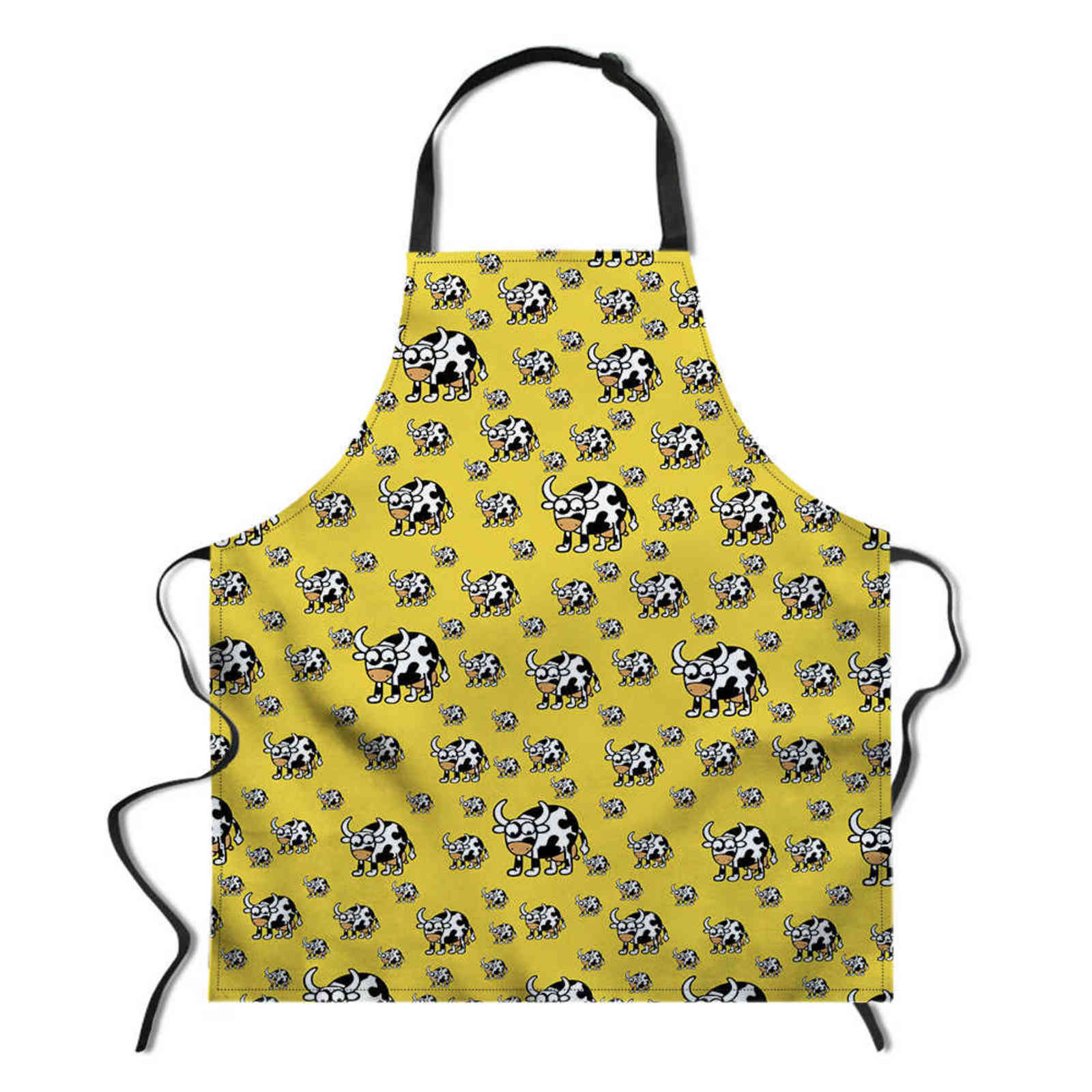 

Custom Made Aprons Cartoon cow cute black cat kitchen suppli Cooking Apron Gift advertising apron