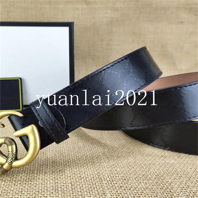 

Fashion men women belt Big gold buckle genuine leather belt classical belts ceinture 3.8cm width with box, Black;brown