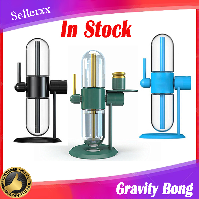 

Cookies Gravity Hookahs With Logo Starter kits Glass Water Pipes Recycler Bong Smoking Pipe For shisha Tobacco Dried Herb Concentrate Oil, Black