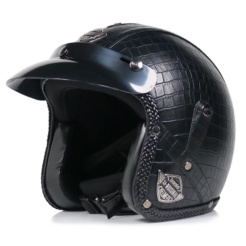 

Motorcycle Helmets Helmet Men's Retro Women's Handmade PU Leather Locomotive 3 / 4 Half Four Seasons, See chart