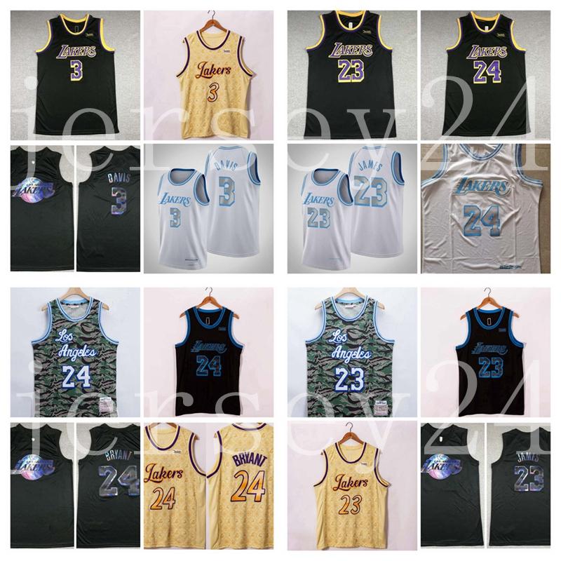 

basketball jersey Los Angeles Lakers Anthony Davis LeBron James Kyle Kuzma Black Mamba Bryant embroider jerseys., Black;red