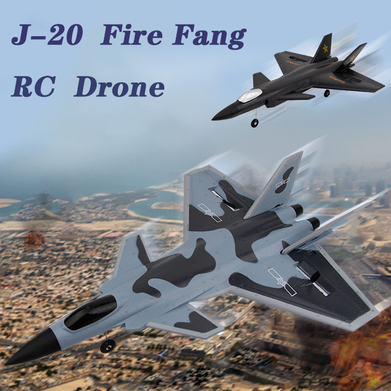 

J-20 2.4Ghz Fixed Wing Remote Control Kids Drone Model EPP Foam RC Airplane Outdoor Toy Simulation Fighter gift SU-35 F-22 F-16, Without retail box