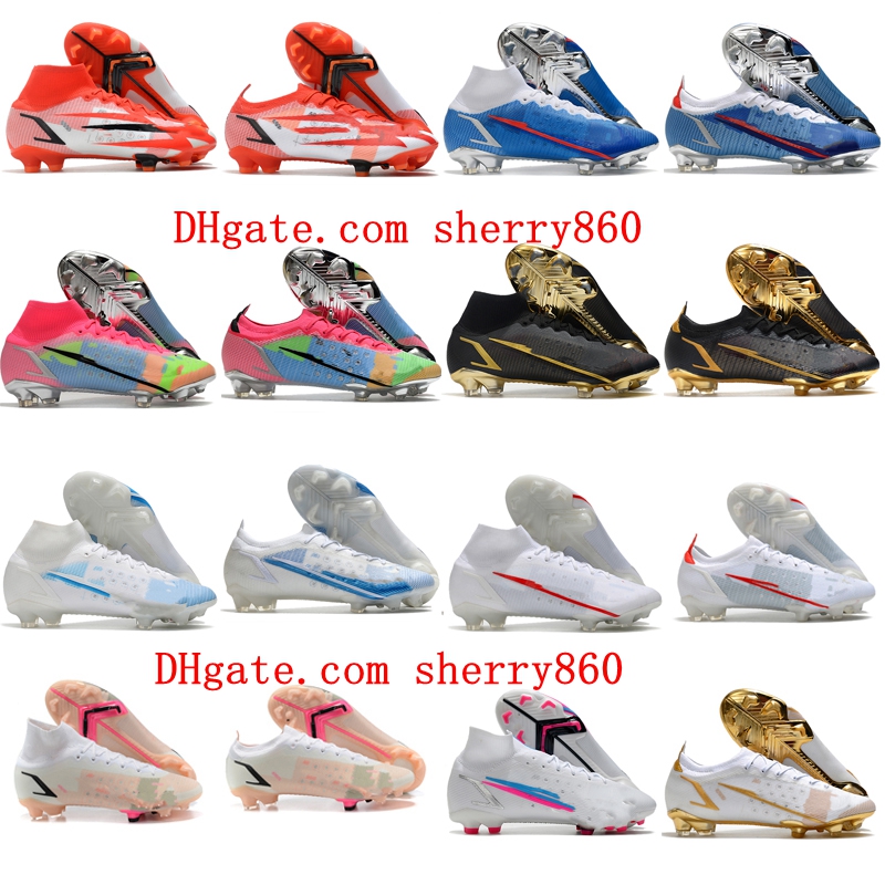 

Men's Soccer Shoes Cleats Outdoor Superfly 8 Spark Positivity CR7 Elite FG Football Boots Mercurial 14 neymar ronaldo Professional Training Footwear, As picture 5
