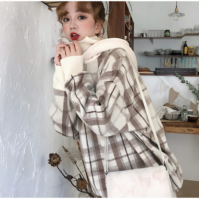 

Women's Hoodies & Sweatshirts Plaid Pattern Velvet Drawstring Patchwork Female Hooded Pullovers Spring Fashion Ladies Jumper 7NCD, Blue