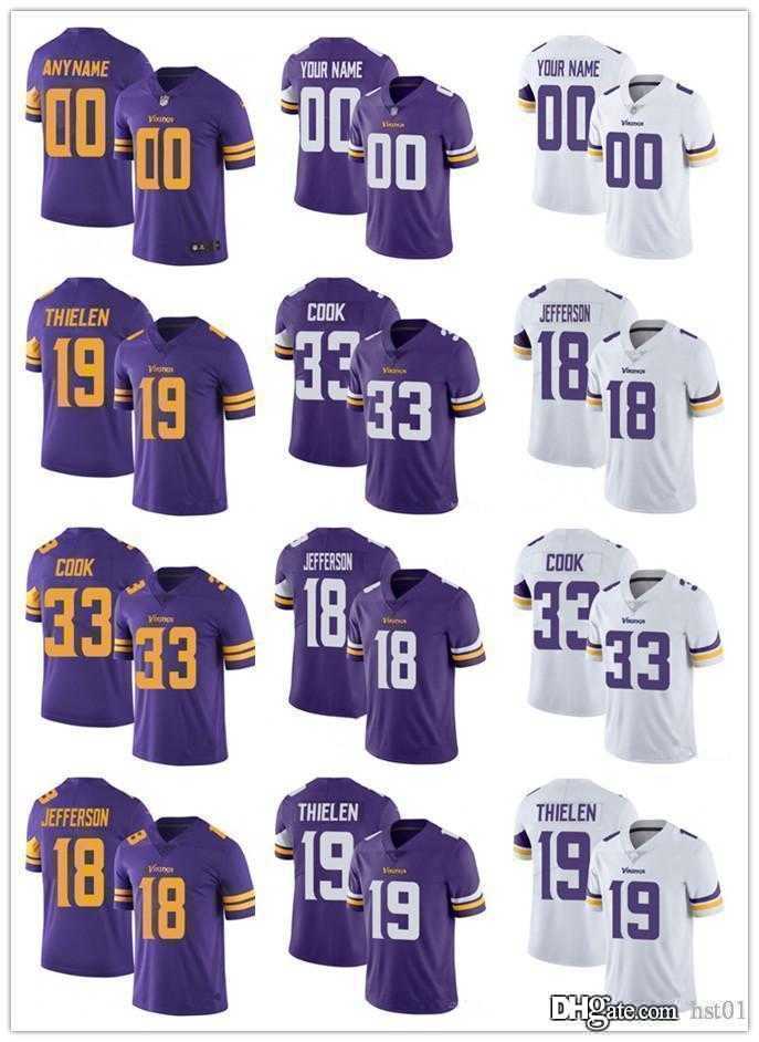

custom MinnesotaVikings19 Adam Thielen 18 Justin Jefferson 7 Patrick Peterson 84 Randy Moss 22 Harrison Smith Football Jerseys, Black;red