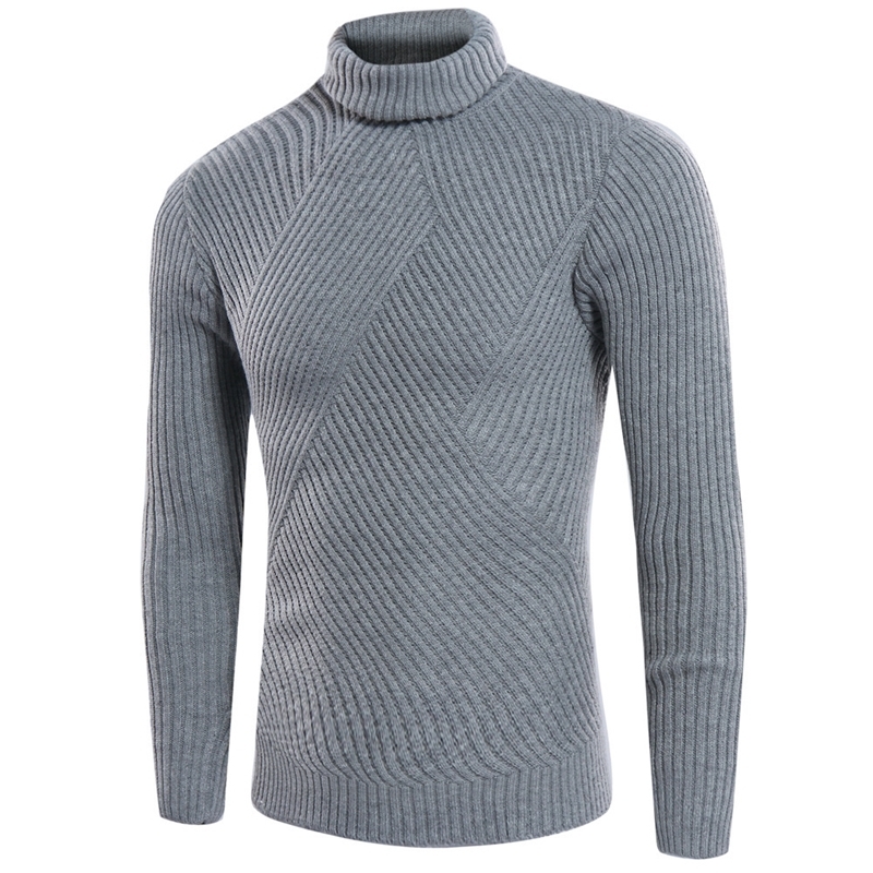 

Men new simple men Pullover turtleneck solid sweater sw05, White;black