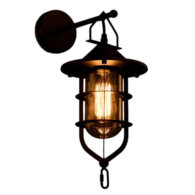 

Wall Lamp Retro Vintage Light Industrial Shade Wrought Iron Indoor Loft Cafe Bar Sconce Lights Decoration E27 LED