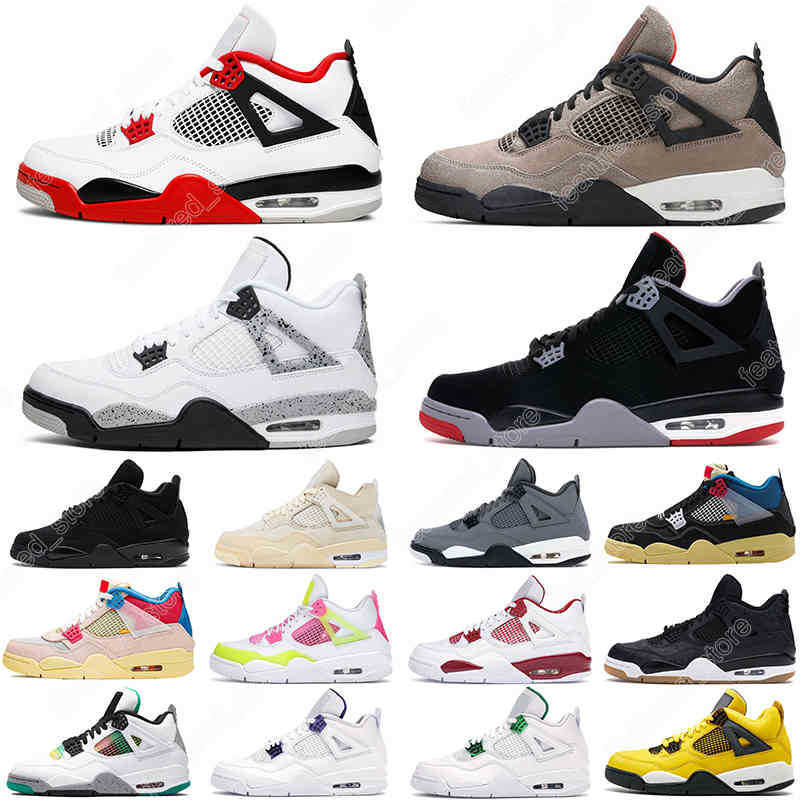 

7-13 wholesale 4s Desert Moss Basketball Shoes For Men Women 4 University Blue #45 Taupe Haze Bred Sail Court Purple Mens Trainers Sport, #1