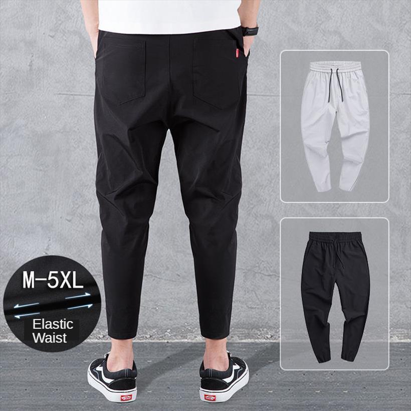 

streetwear summer fashion harem loose women pant large plus size 5xl quick dry ankle banded casual trousers, Black