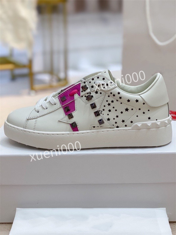 

2021 high quality red bottom shoes low top sneakers silver diamond casual shoes men's and women's sneakers rivet flat sneakers size35-45, Choose the color