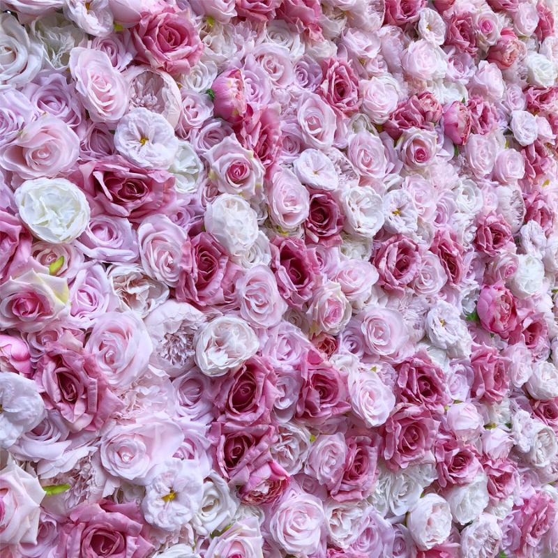 

Decorative Flowers & Wreaths 3D Artificial FlowerWall Roil Fabric Wedding Very Light Pink Peony Dark Rose Backdrop Runners Home Decor DIY, Gy668