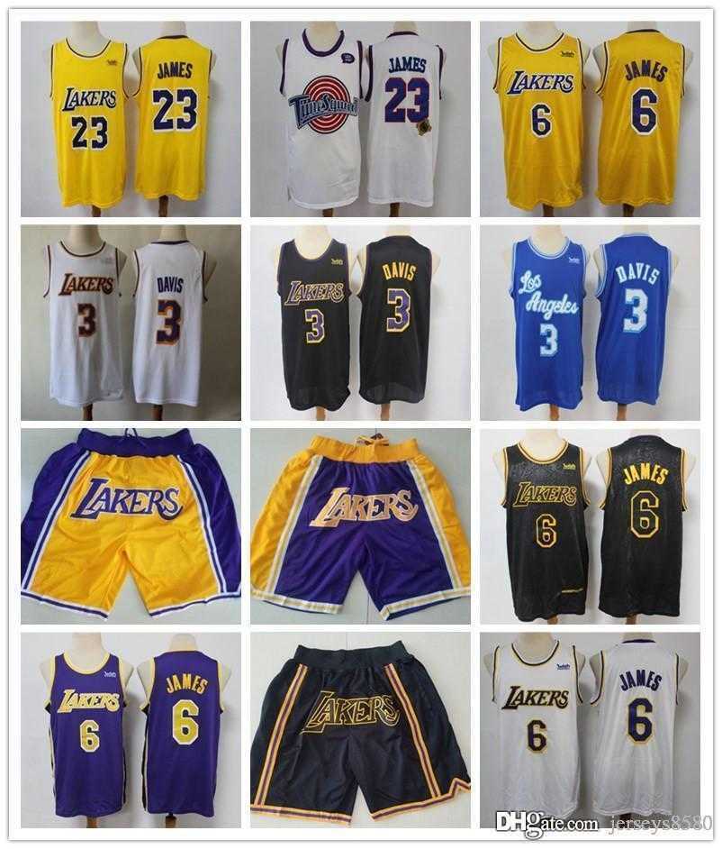 

Mens Los Throwback Los AngelesLakersLeBron 23 6 James Anthony 3 Davis Basketball Shorts Basketball Jerseys, Color
