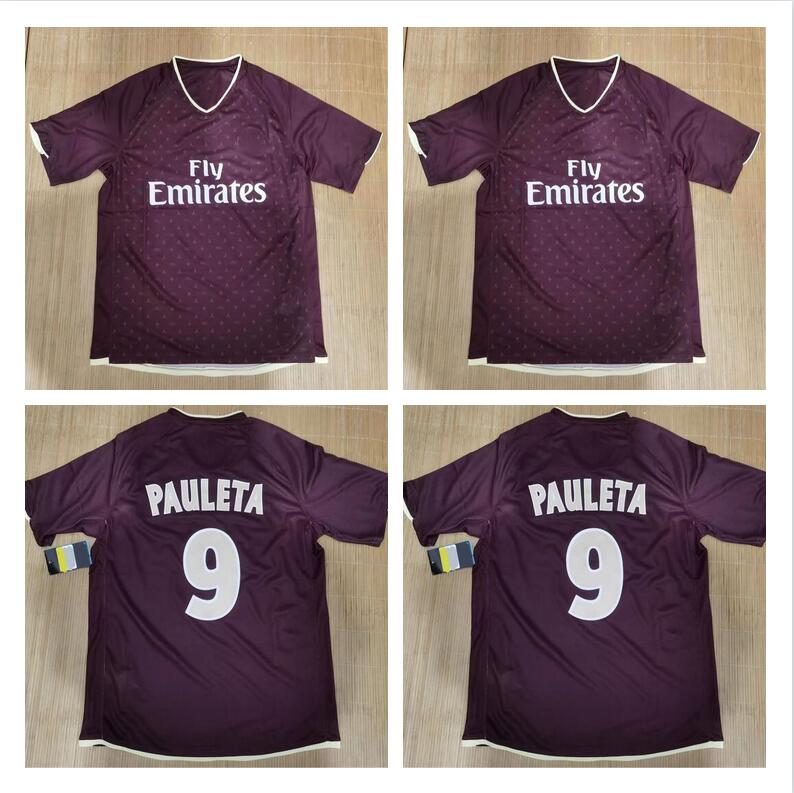 

2006 2007 soccer jersey Retro 06 07 classic red paris away vintage football shirt #25 ROTHEN #15 KALOU #9 PAULETA Maillot de foot