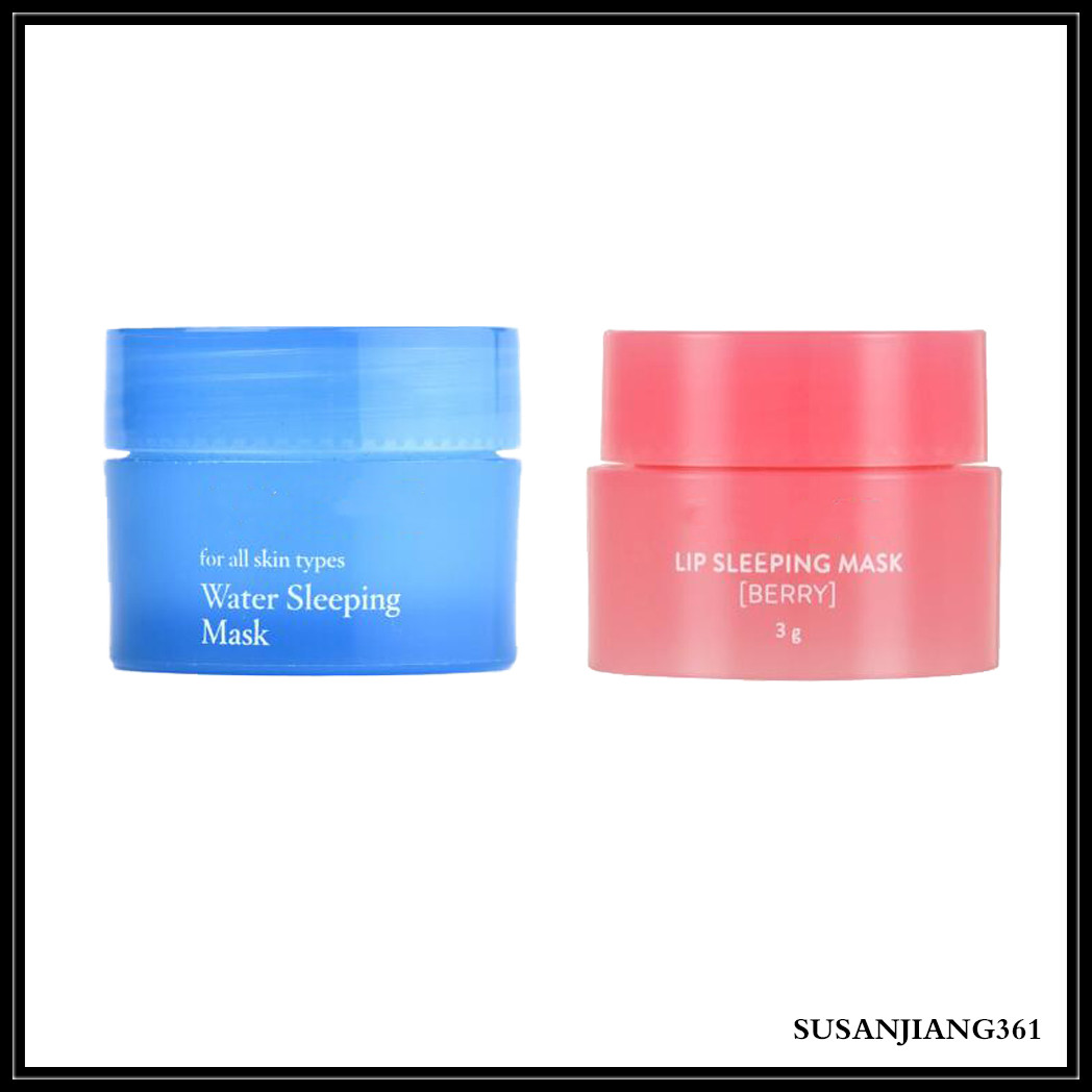 

EPACK Hot Special Care Lip Sleeping Mask Lip Balm Lipstick 3g and Water Sleeping Mask Overnight Small Size 15ml, Customize