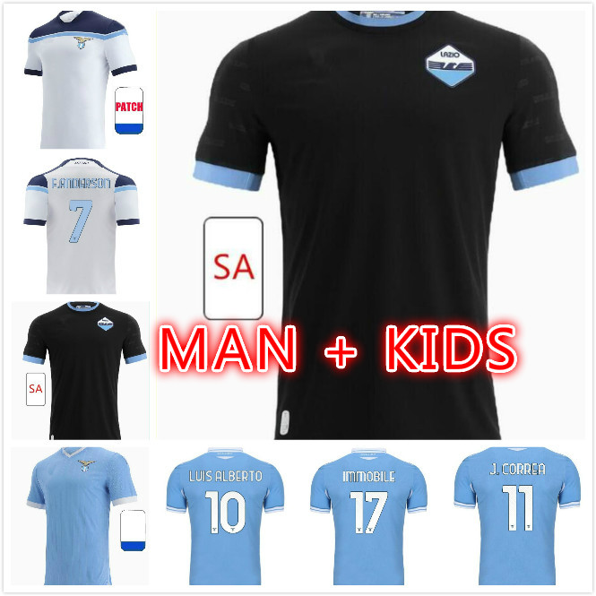 

Men Kids kits 21 22 Lazio soccer jersey 2021 2022 SS football shirt LUIS ALBERTO camiseta de futbol IMMOBILE SERGEJ jerseys