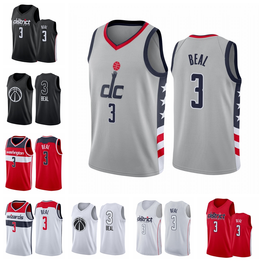 

Washington Wizards MEN Bradley Beal #3 Gray 2020-21 Basketball Jersey, Black