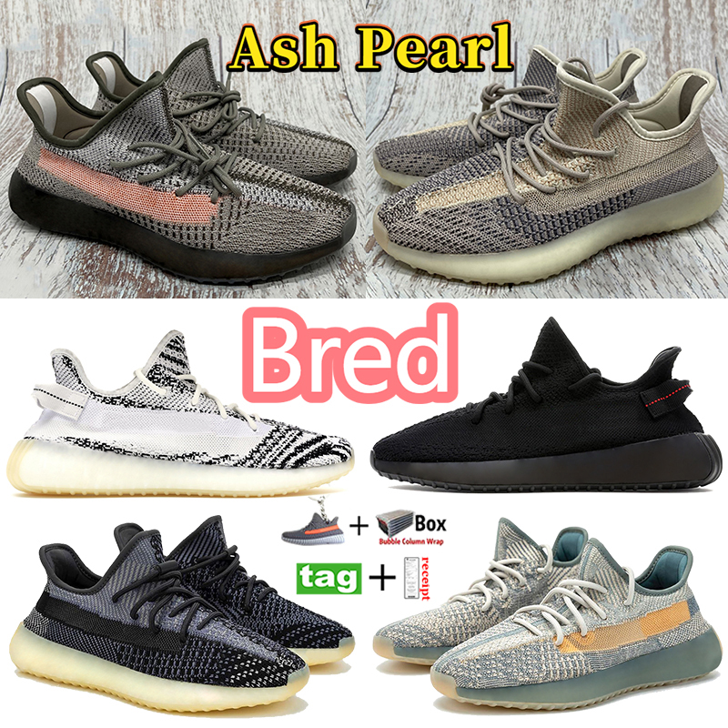 

With box Fashion Running shoes Bred Ash pearl stone blue Cinder Reflective Black Static men sneakers Zyon Tail Light Beluga Cream sport trainers, #48- bubble wrap packaging