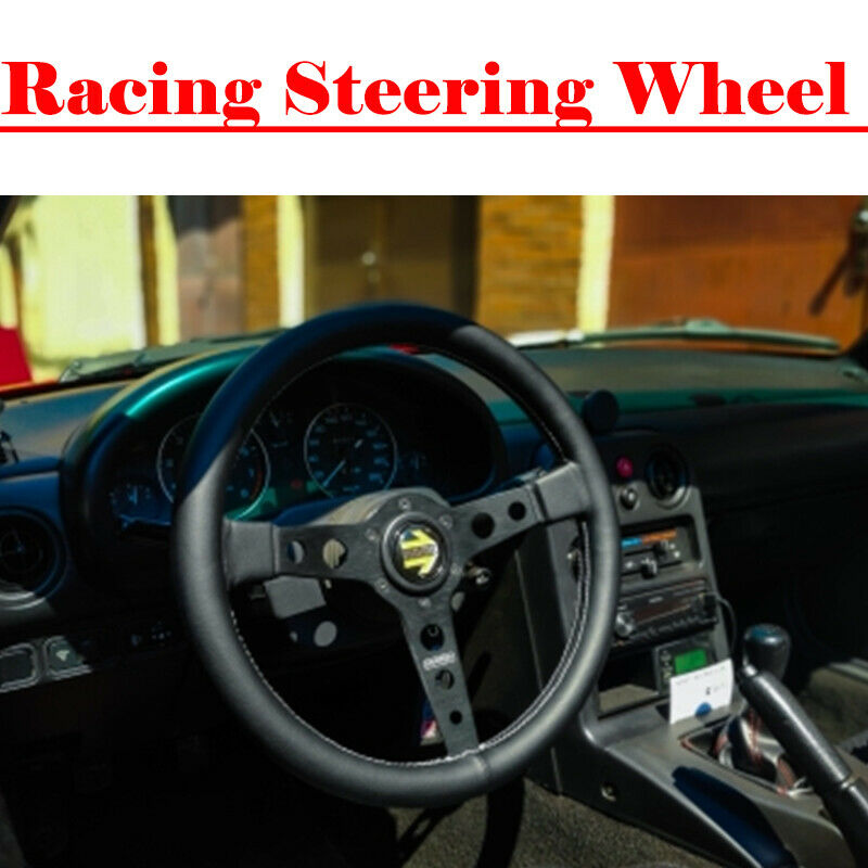

MOMO Prototipo leather steering wheel 350mm BLACK race sport competition tuning