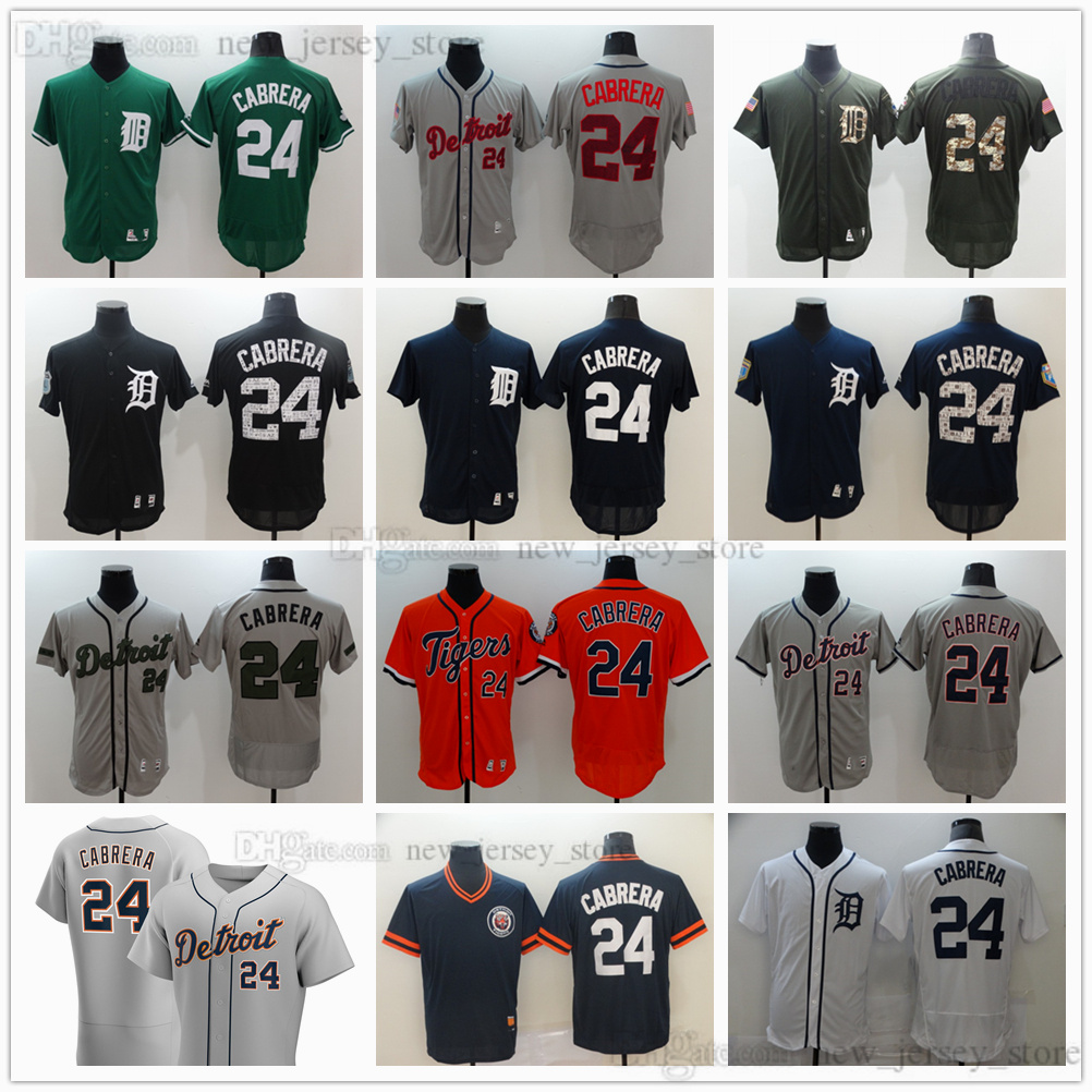 

2021 Baseball 24 Miguel Cabrera Jerseys Stitched Man Women Kids Youth Black White Grey Gray Orange Blue Green Blank Jersey, Blue;black