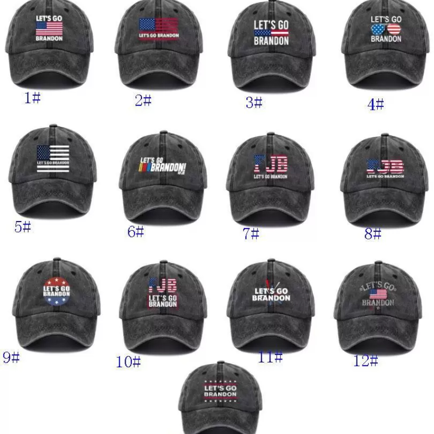 

DHL 2022 Party Hats Lets Go Brandon FJB Dad Beanie Cap Printed Baseball Caps Washed Cotton Denim Adjustable Hat