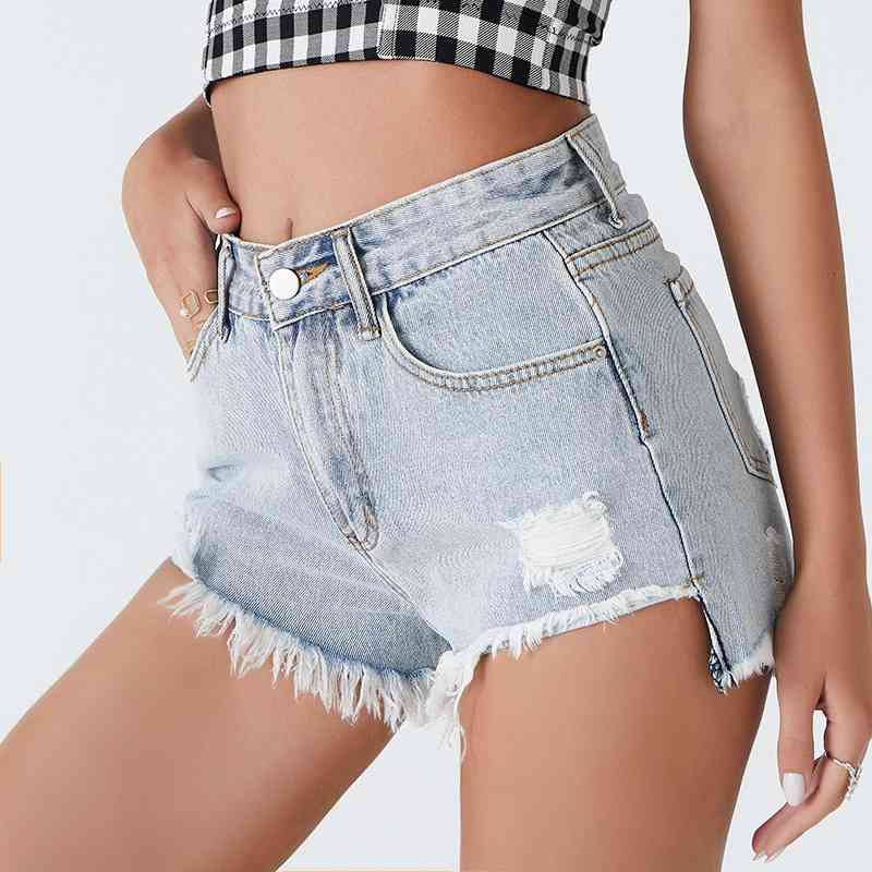 Women&#039;s Jeans Pantalones cortos de mezclilla para mujer, shorts cintura alta, Q62informales, holgados, a la moda, talla gran M865-image-703486440