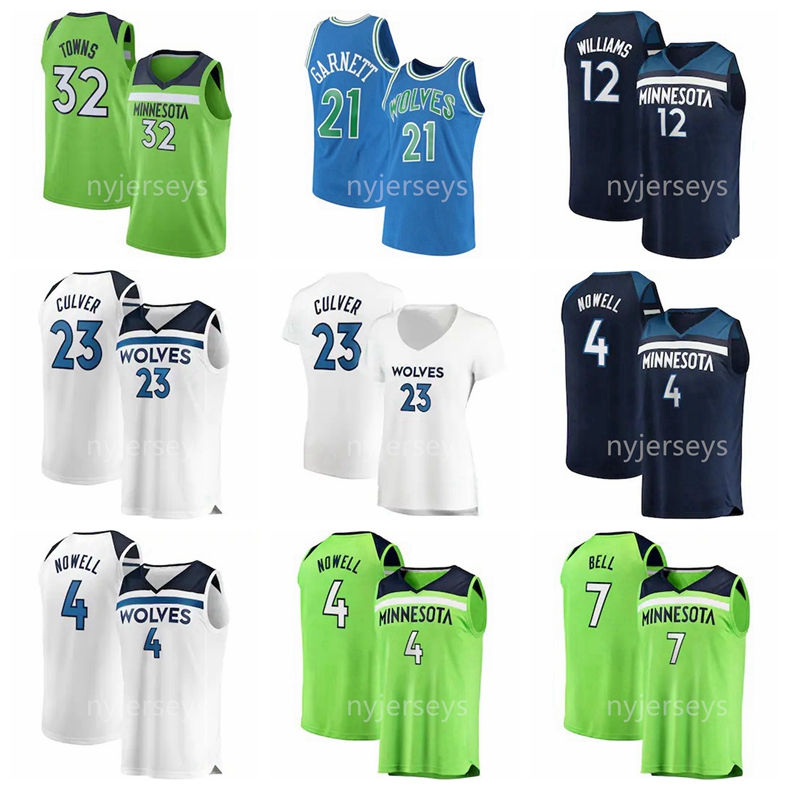 

2021 Basketball Jerseys Kevin Garnett Jersey Karl-Anthony Towns D'Angelo Russell Stitched Size S-XXXL Breathable Quick Dry White Black Mesh, Black;red