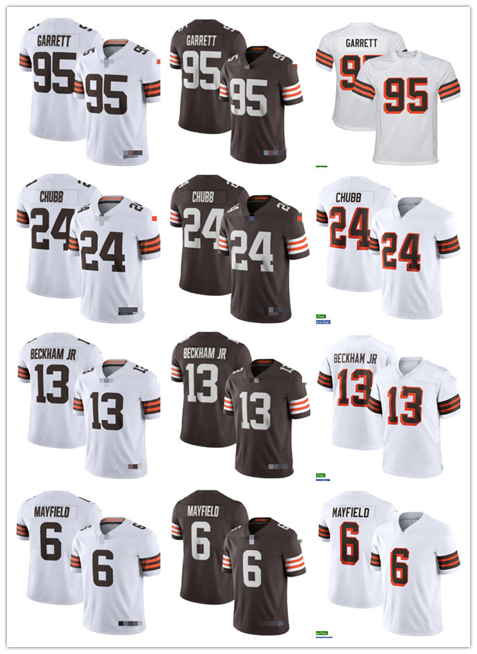 

Mens Womens Youth Cleveland''Browns''13 Odell Beckham Jr White 6 Baker Mayfield Brown 95 Myles Garrett 24 Nick Chubb Foo, Black;red