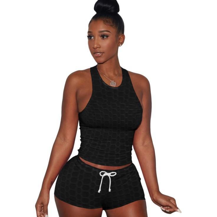 

Women's Tracksuits Sport Suit Off Shoulder Sleeveless Sports Tank Top and Biker Short Workout Running Outdoor Outfits Size 2XL, Orange