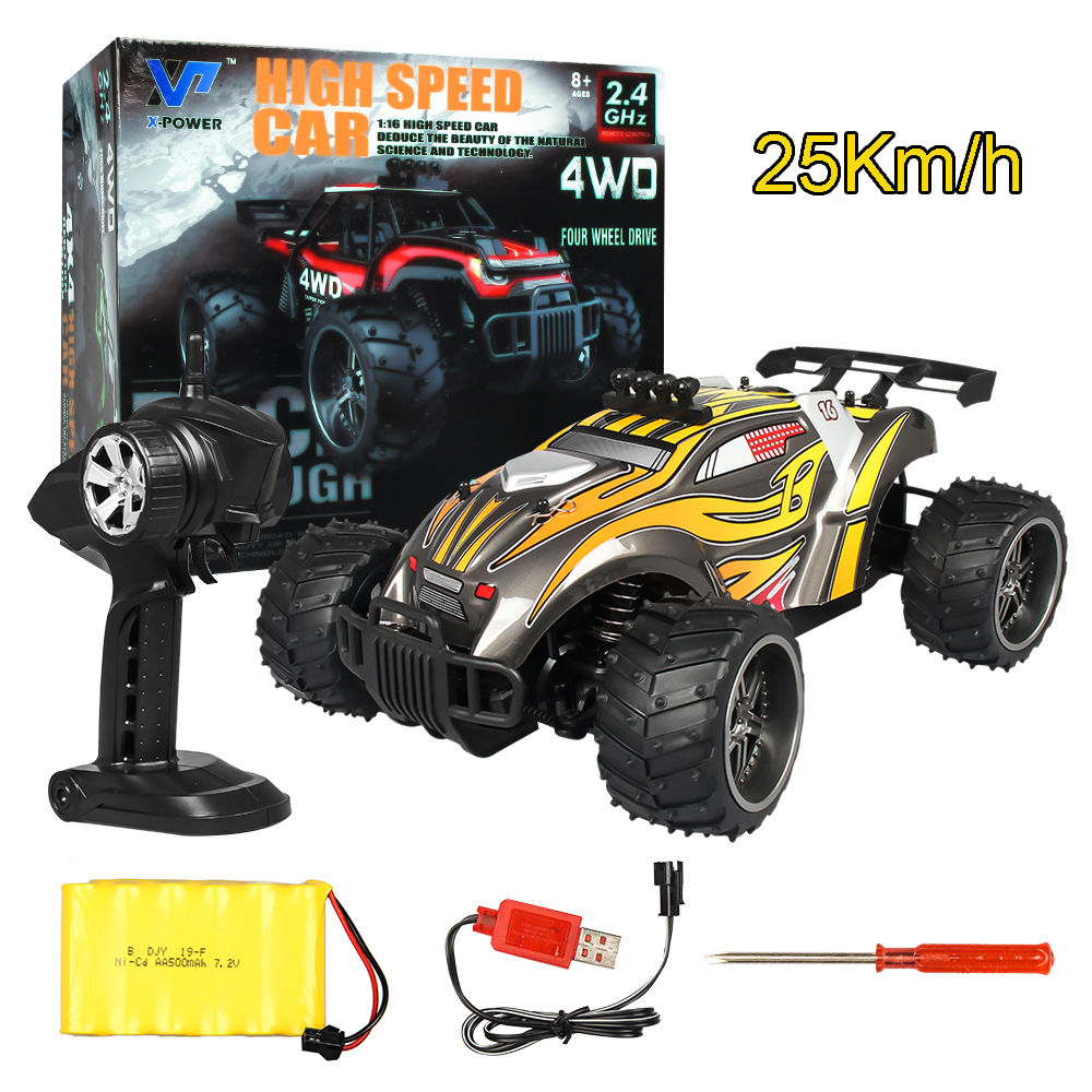 

2.4G 1/16 25km/h Drift RC Off-road Car Desert Truck Toy Wireless Remote Control powerful high speed RC car Christmas Kids Gift
