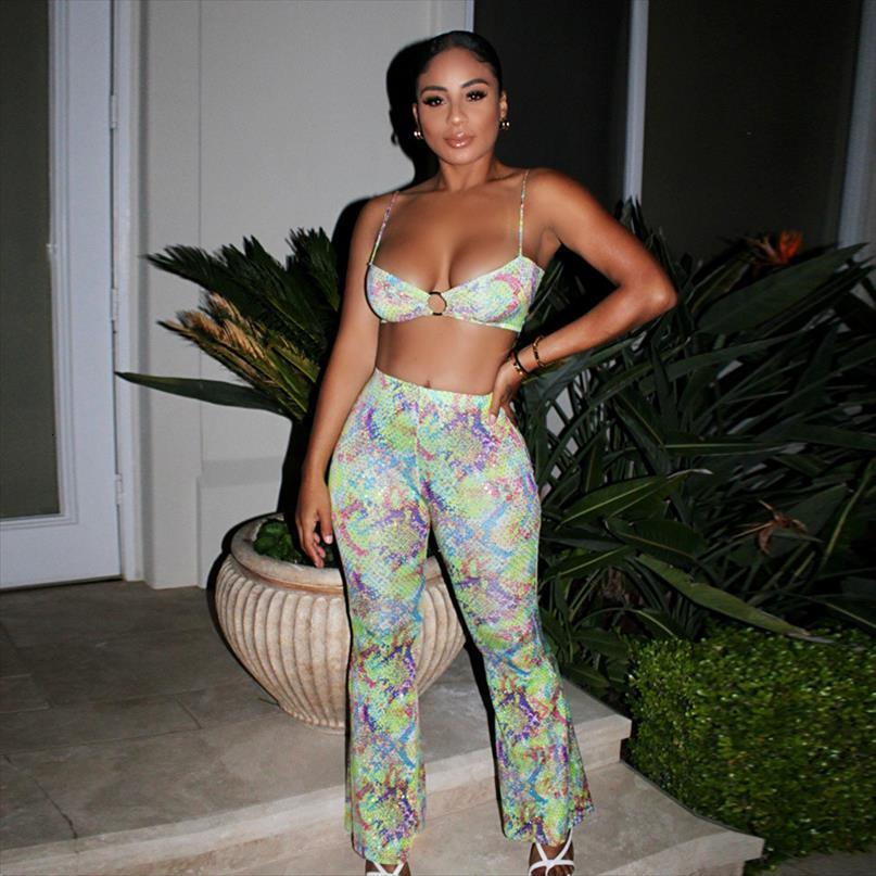 

summer tie dye two pieces women tracksuits set sleeveless hollow out crop high waist pants for outfit tracksuit, Gray