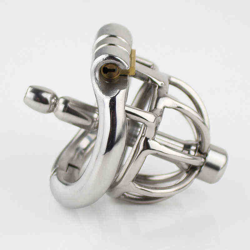 Périphériques de chasteté sexe Acier inoxydable Invisible Chastity Chastity Dispositif de verrouillage avec cathéter cage cage cage courroie 1015