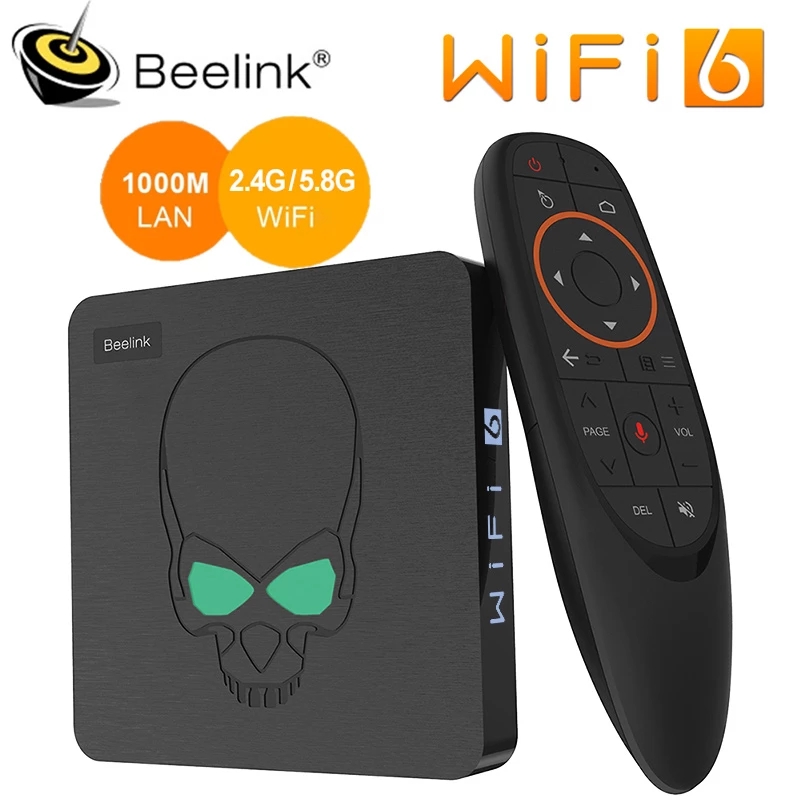 

Beelink GT-King Smart Android TV Box Android 9.0 Amlogic S922X 4GB 64GB 2.4G Voice Control 5.8G WiFi 6 1000M LAN