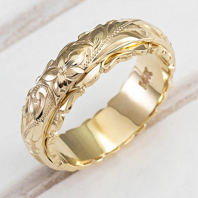 

Cluster Rings Yellow Gold Suspended Carved Rose Flower Ring For Women And Men 14 K Women's Jewelry Wedding Anniversary 2021, Golden;silver