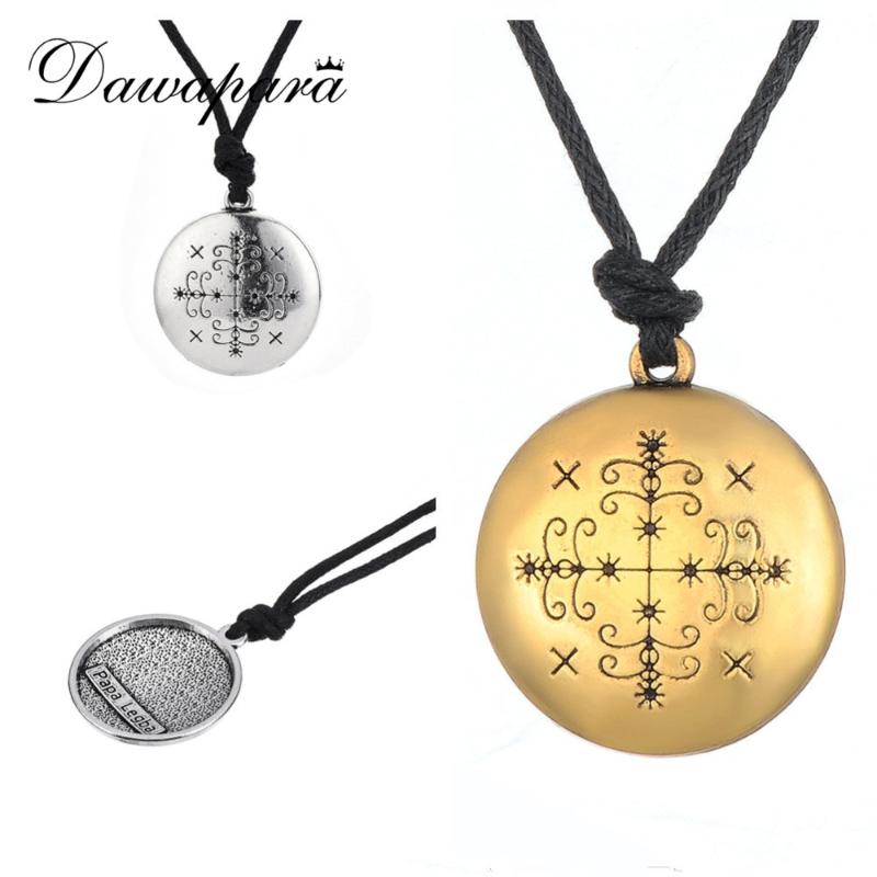 

Chains Dawapara Papa Legba Voodoo Orisha Loa Orixia Veve Pendant Death Jewelry Amulet Necklace Witchcraft