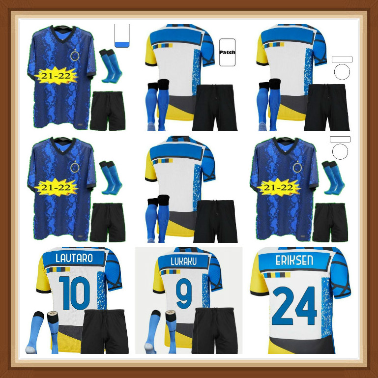 

2021 2122 soccer jersey LUKAKU MILAN VIDAL BARELLA LAUTARO ERIKSEN ALEXIS HAKIMI 20 21 football shirt uniforms men + kids kit 4th fourth, Black;yellow