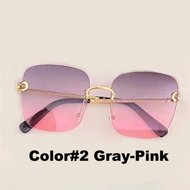 

Fashion Gradient Color Square UV Protection Sunglasses Metal + PC with Box 20533