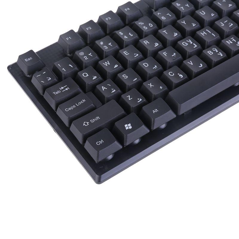 

Keyboards G92E Arabic/ English Silent Keyboard Waterproof Office For Windows Computer