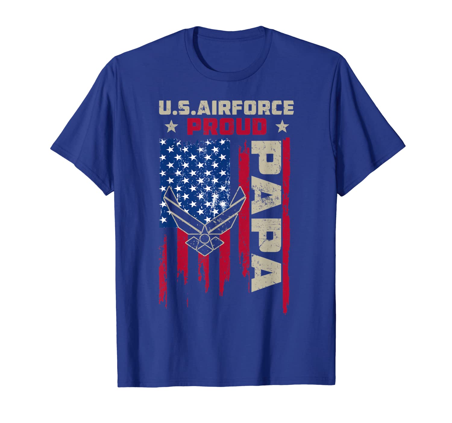 

Proud Papa Shirt US Air Force 2019 Shirt Funny USAF Gift, White;black