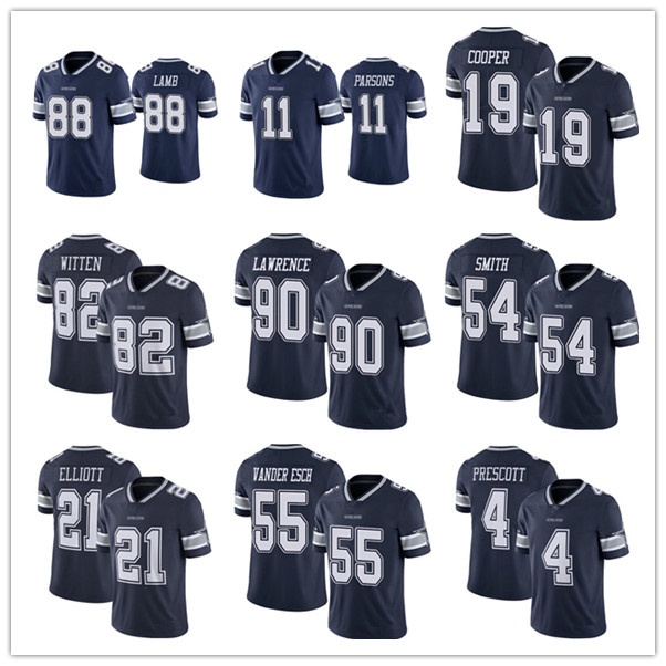 

DallasCowboysMEN CeeDee Lamb Micah Parsons Dak Prescott 21 Ezekiel Elliott Vapor Untouchable Color Rush Limited football Jersey