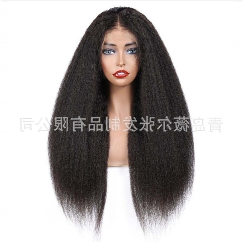 

human 360 kinky straight hair lace headgear
