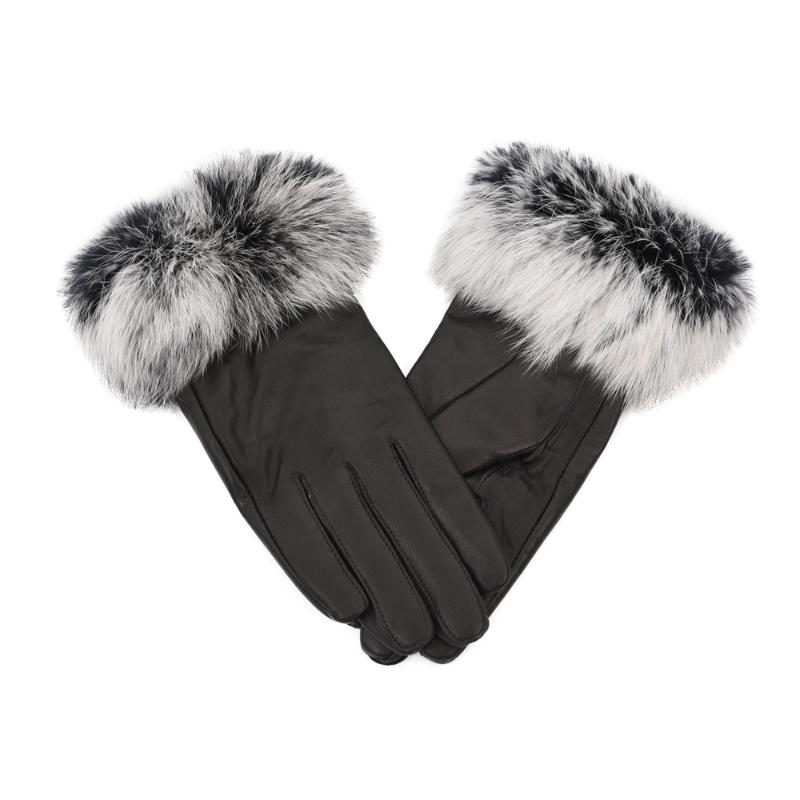 

Five Fingers Gloves 100% Genuine Sheepskin Fur Women Soft Spring Winter Warm Fluff High-quality Mittens SW1000