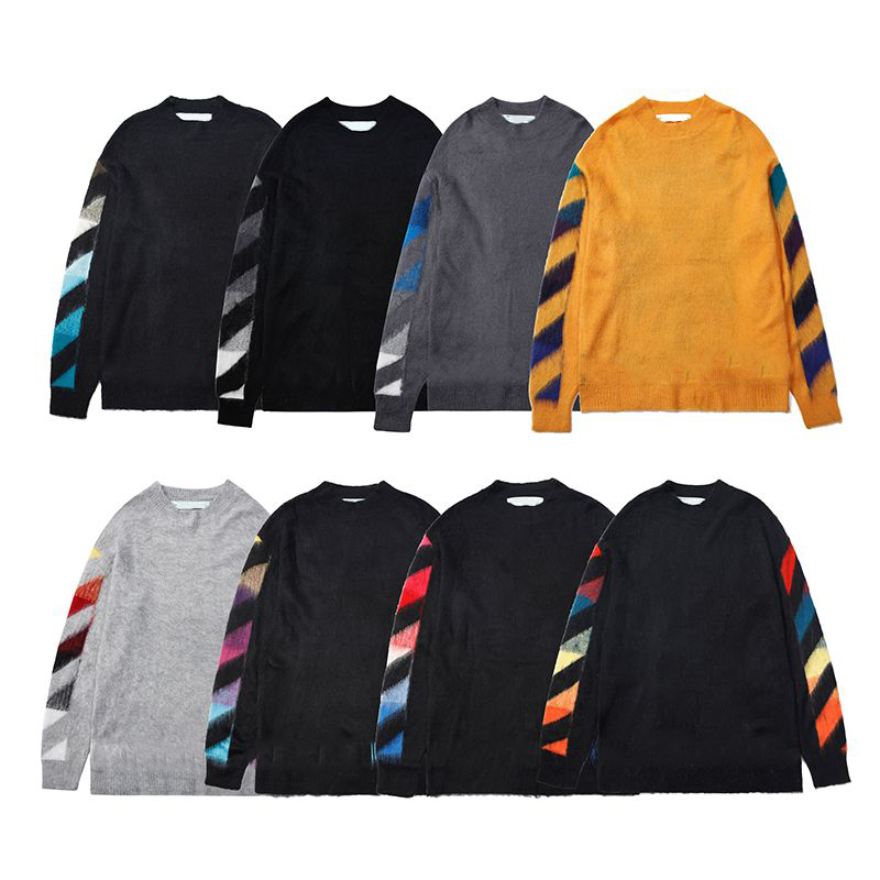 

Mens Womens Designer Sweater Letters Pullover Men Active Sweatshirt Embroidery Knitwear Color stripe patternWinter Clothes
