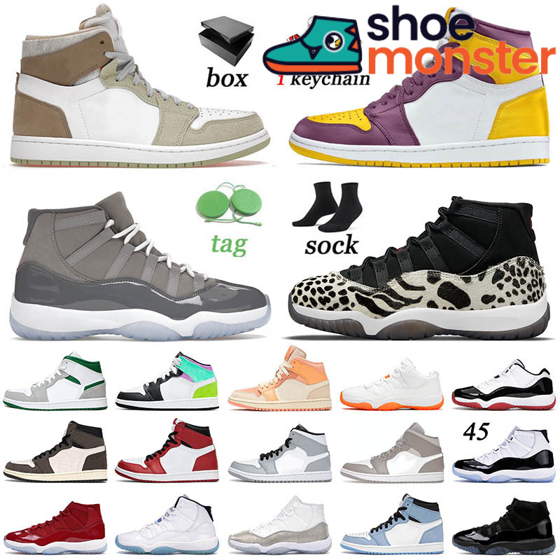

Original Mens Basketball Shoes 1s 11s Brotherhood Linen Animal Instinct Legend Blue Cool Olive Grey Chicago Women Jumpman Trainers, A17 olive aura 36-46